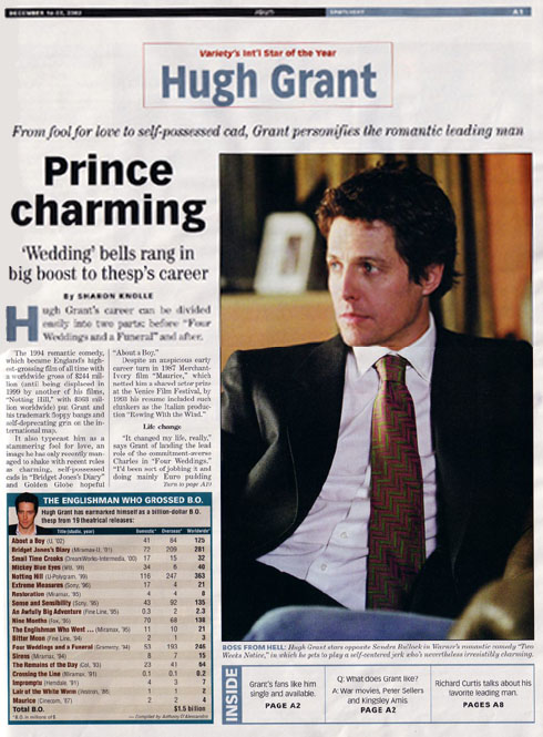 Variety: Hugh Grant, Star of the Year